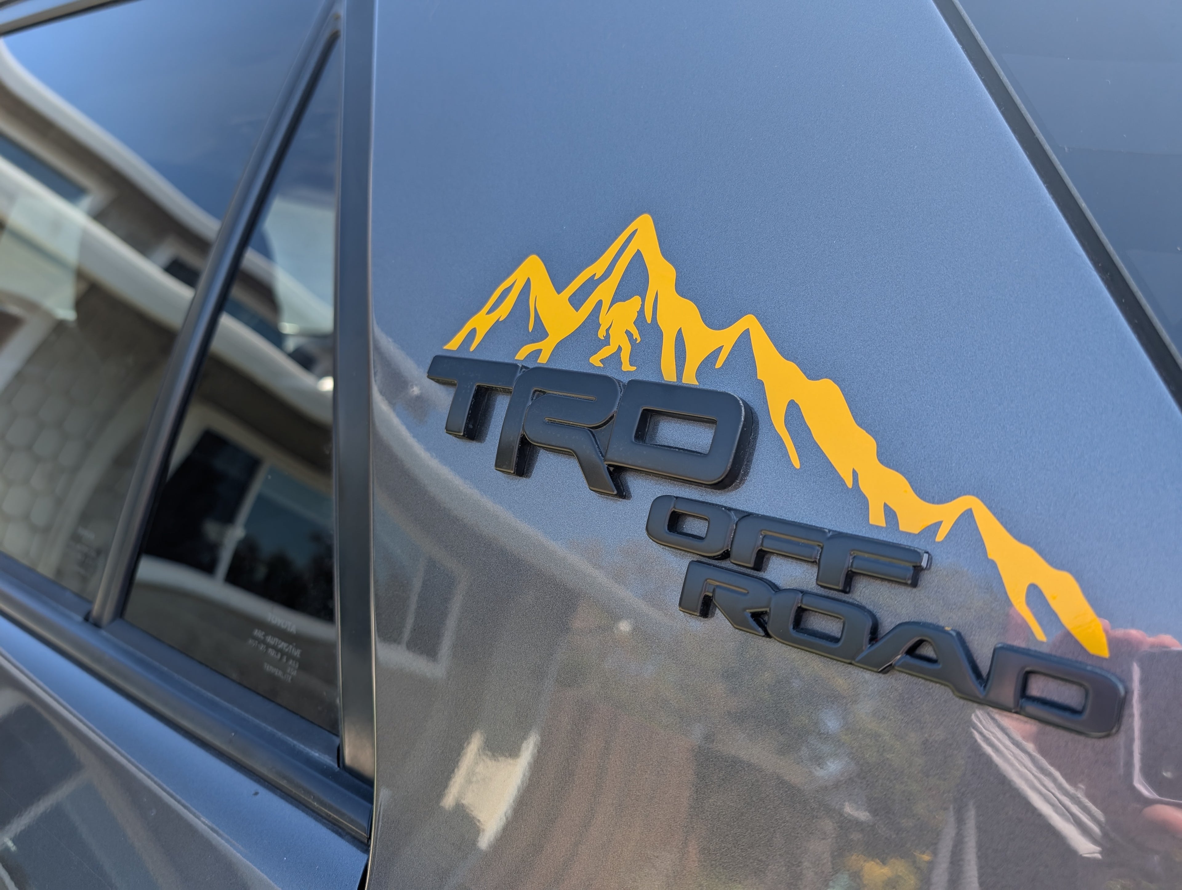 5th Generation 4Runner TRD Off Road Pillar Mountain and Big Foot Decals  *Sold as a Pair*