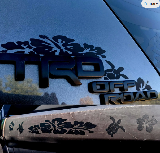 5th Generation 4Runner TRD Off Road Pillar Mountain Decals Matte Black *Sold as a Pair*